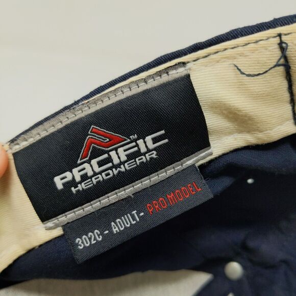 Pacific Headwear Men's Mooresville Strapback Hat Black Adult Embroidered Logo - Picture 11 of 13